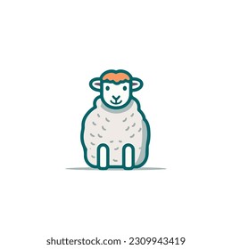 Animal art clip art icon. black outline. animal sticker. mascot style animal vector icon. white background isolated. vector illustration design. symbol animal icon. cartoon style.