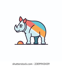 Animal art clip art icon. black outline. animal sticker. mascot style animal vector icon. white background isolated. vector illustration design. symbol animal icon. cartoon style.