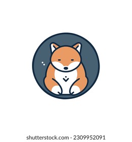 Animal art clip art icon. black outline. animal sticker. mascot style animal vector icon. white background isolated. vector illustration design. symbol animal icon. cartoon style.