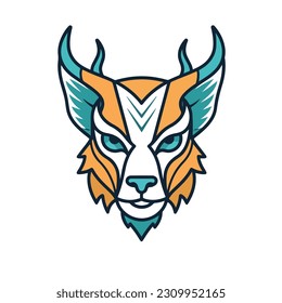 Animal art clip art icon. black outline. animal sticker. mascot style animal vector icon. white background isolated. vector illustration design. symbol animal icon. cartoon style.