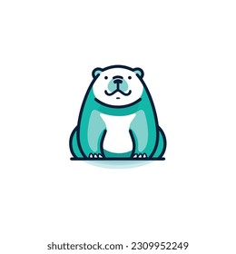 Animal art clip art icon. black outline. animal sticker. mascot style animal vector icon. white background isolated. vector illustration design. symbol animal icon. cartoon style.