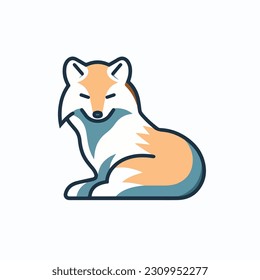 Animal art clip art icon. black outline. animal sticker. mascot style animal vector icon. white background isolated. vector illustration design. symbol animal icon. cartoon style.