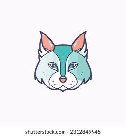Animal art clip art icon. black outline. animal sticker. mascot style animal vector icon. white background isolated. vector illustration design. symbol animal icon. cartoon style.
