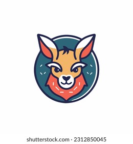 Animal art clip art icon. black outline. animal sticker. mascot style animal vector icon. white background isolated. vector illustration design. symbol animal icon. cartoon style.