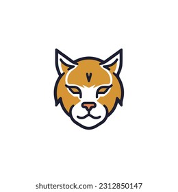 Animal art clip art icon. black outline. animal sticker. mascot style animal vector icon. white background isolated. vector illustration design. symbol animal icon. cartoon style.