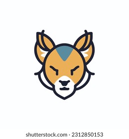 Animal art clip art icon. black outline. animal sticker. mascot style animal vector icon. white background isolated. vector illustration design. symbol animal icon. cartoon style.