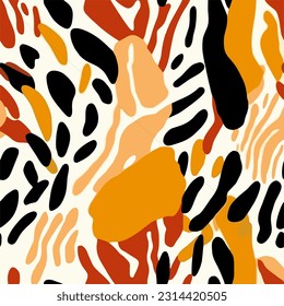 Animal art  print pattern cartoon. 