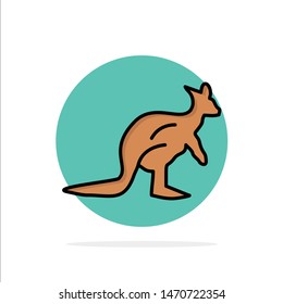 Animal, Australia, Australian, Indigenous, Kangaroo, Travel Abstract Circle Background Flat color Icon. Vector Icon Template background