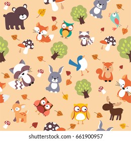 animal autumn pattern