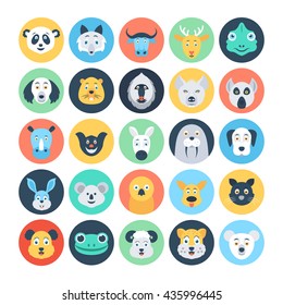 Animal Avatars Flat Vector Icons 4