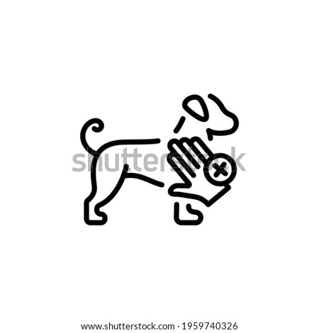 Animal Avoid icon in vector. Logotype
