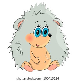 animal baby icon. hedgehog pet illustration