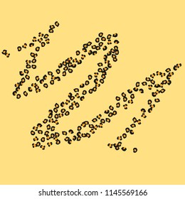 Animal background with leopard spots. Imitation of a leopard skin.