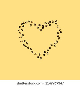 Animal background with leopard spots. Imitation of a leopard skin.