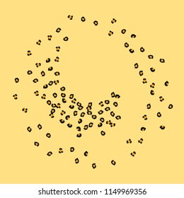 Animal background with leopard spots. Imitation of a leopard skin.