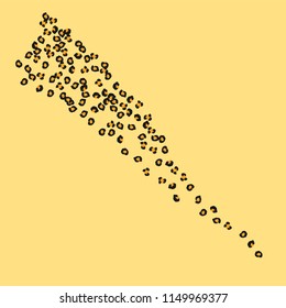 Animal background with leopard spots. Imitation of a leopard skin.