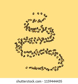 Animal background with leopard spots. Imitation of a leopard skin.