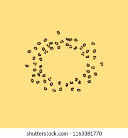 Animal background with leopard spots. Imitation of a leopard skin.