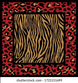 Animal background pattern - red - black tiger skin texture. Background texture of zebra skin. Sexy and femine organic zebra pattern. 