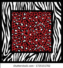 Patrón de fondo animal - rojo - textura de piel de tigre negro. Textura de fondo de la piel de cebra. Patrón de cebra orgánica sexy y femina. 