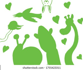 ilustración vectorial de fondo animal. eps10