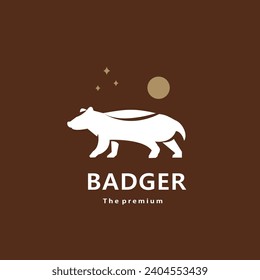 animal badger natural logo vector icon silhouette retro hipster