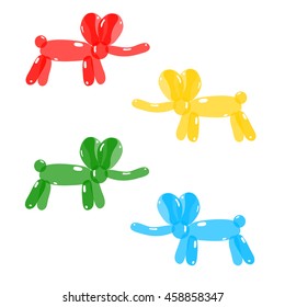 Animal balloon colorful set elephant illustration isolated on white background / vector eps 10