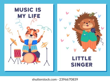 Animal band vector illustration. The animal band concept turns zoo into lively concert venue, filled with joyful tunes Join festivities as cheerful marching band animals parades