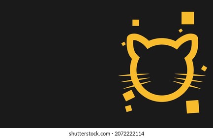 Fondo de banner animal.diseño vectorial de fondo de banner de gato bueno para la tienda de animales, etc