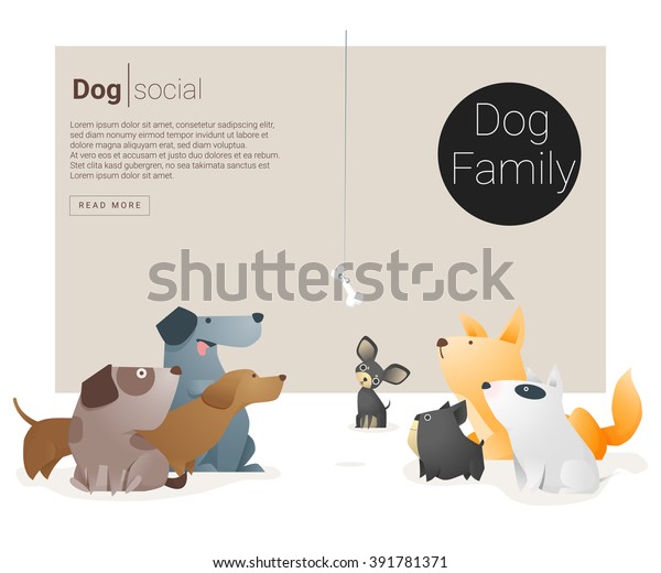 Vector De Stock Libre De Regalías Sobre Animal Banner Dog