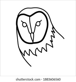 Animal barn owl icon design. Vector, clip art, illustration, line icon design.