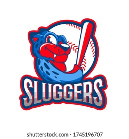 animal baseball sport logo template
