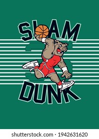 animal basketball vector design graphic
