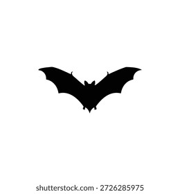 Animal bat silhouette vector flat design on white background.