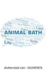 Animal Bath word cloud. Wordcloud made with text only.