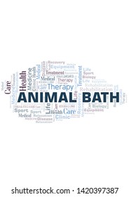 Animal Bath word cloud. Wordcloud made with text only.