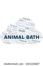 Animal Bath word cloud. Wordcloud made with text only.