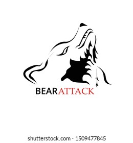 Animal Bear Attack Logo Design