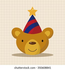 animal bear cartoon theme element