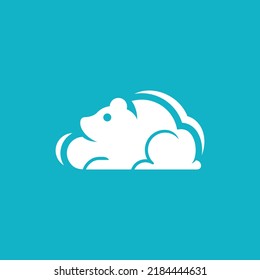 Animal Bear Cloud Logo Design