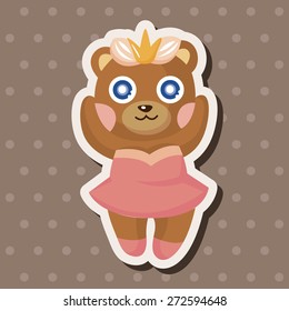animal bear dancing cartoon theme elements