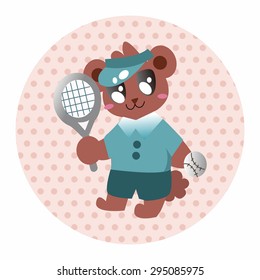 Animal bear doing sports cartoon theme elements