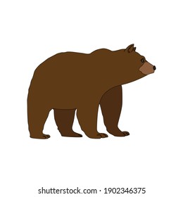 animal bear fill icon vector illustration