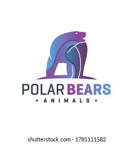 animal bear fur color logo design