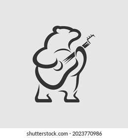 Animal Bear Guitar Business Logo Design