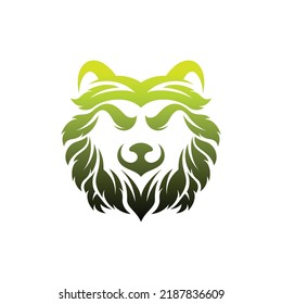 Animal Bear Leaf Nature Logo Design