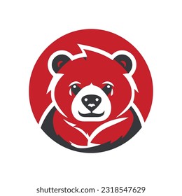 Plantilla de diseño de vectores para el logotipo de oso animal