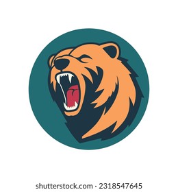 Plantilla de diseño de vectores para el logotipo de oso animal