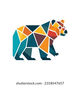 Vorlage für Vektordesign-Muster des Tierbären-Logos
