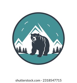 Animal Bear Logo Illustration Vector Design Template